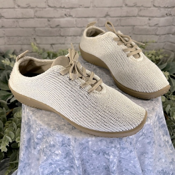 Arcopedico LS Beige Stretch Knit Lace-up Sport Casual Walking Shoes WMS 9.5M✨EUC - Picture 10 of 10